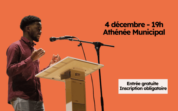 Éloquence du Bégaiement Bordeaux. 4 décembre 19h Athénée Municipal. Inscription obligatoire, billets gratuits